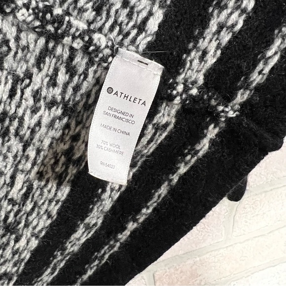 Athleta Wool Cashmere Panorama Point Open Front Sweater in Black Marl Size XS - Picture 10 of 10